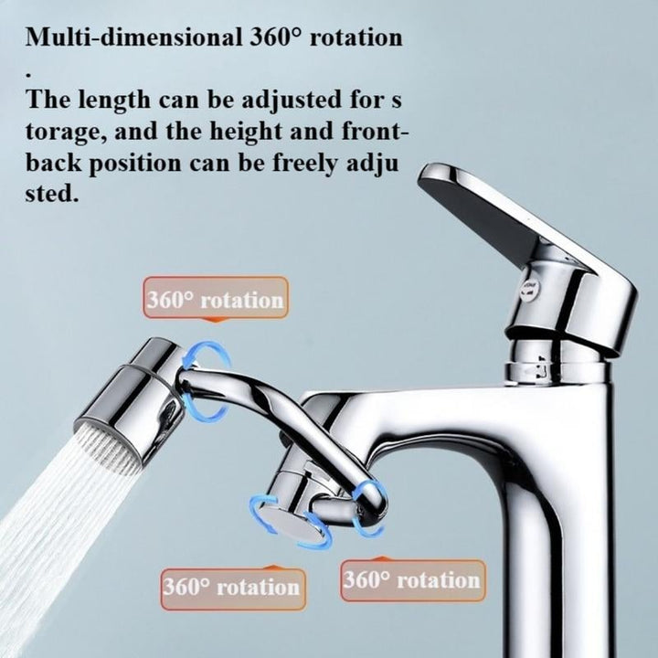 🔥HOT SALE 50% OFF🎁🚰 Upgrade Your Washing Routine✨ TTZZ 1440° Rotatable Faucet Aerator Extension - For Effortless, All-Angle Control!