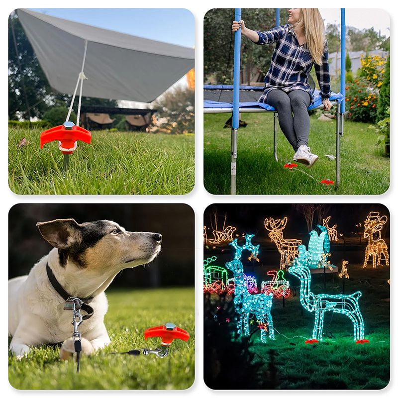 ✈️8" Screw-in Tent Stakes Ground Anchors