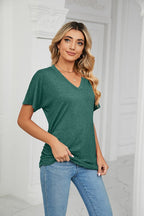 💕Hot Promotion- UP TO 50% OFF🌷V-Neck Solid Color Loose Ladies Tops