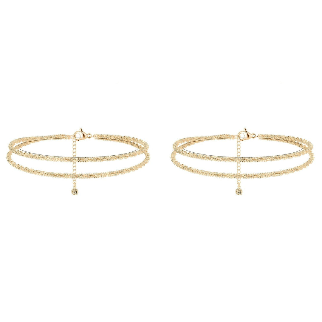 Buy 1 get 1 free🥰Dainty Layered waterproof anklet give yourself the best gift