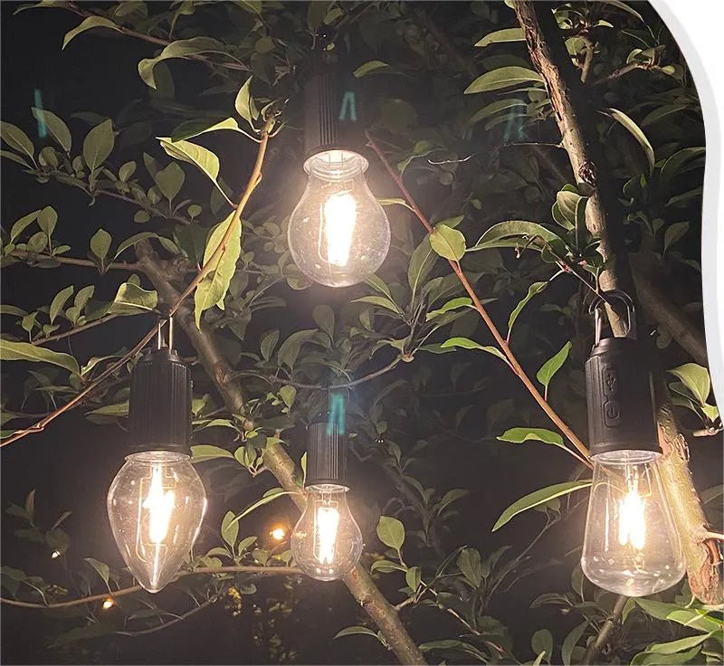 Decorazione di illuminazione per lampadina retrò da campeggio sospesa di tipo C