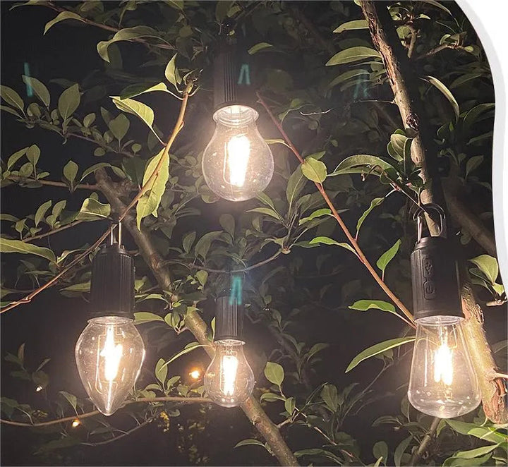 Decorazione di illuminazione per lampadina retrò da campeggio sospesa di tipo C