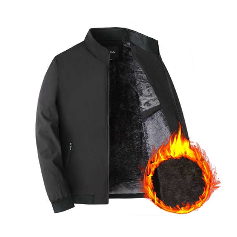 Men's Solid Color Zip Up Warm Jacket -💪Anti-wrinkle, windproof, rainproof and snowproof!