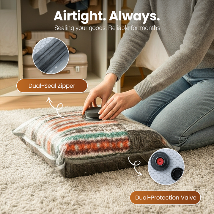 🥳2026 HOT SALE🥳💞50K+ SOLD!👵🧳 50% OFF! Cordless Vacuum Storage Set – 15 bags, 140L/min pump. Shrinks clothes, saves space. Waterproof &amp; reusable. Holiday essential. 🎒⚡