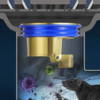 Noyau de drain de sol universel en laiton pour descente de gouttière, désodorisant anti-odeurs