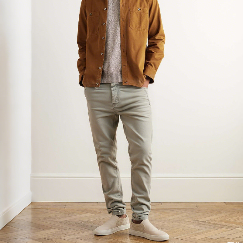Men’s Slim-Fit Casual Solid Pants – Sleek Solid Tones, Slim Silhouette, Ideal for Easy Pairing 👔
