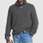 👔Men's Business Casual Zipper Sweater🚆Smooth Anti-Pill Knit, Tailored Fit & Stretch for Comfort (Machine Washable)