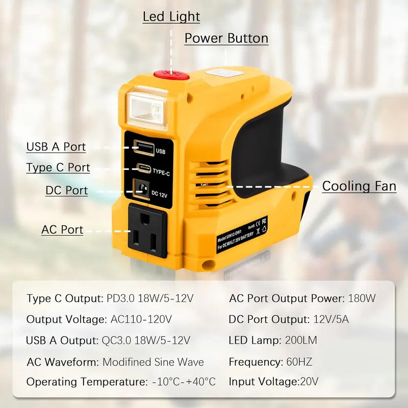 🔥Compact DC to AC Inverter - Suitable for cars, motorhomes, outdoor ( Free Shipping )