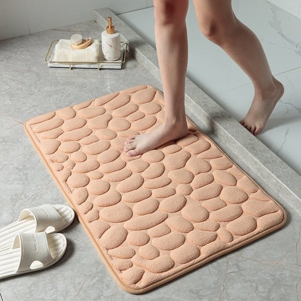 🎁Hot Sale 50% OFF⏳Cobblestone Embossed Bathroom Bath Mat