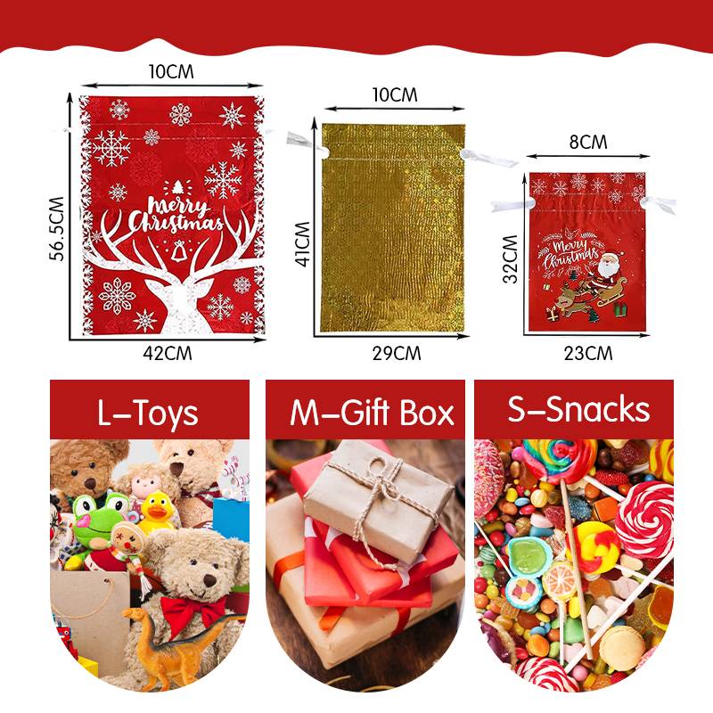 ❣️LAST DAY - BUY 1 GET 1 FREE❣️🎅Christmas Gift Bag With Drawstring🎁