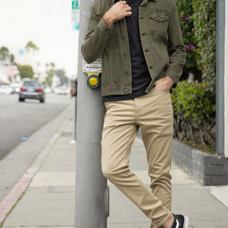 Men’s Slim-Fit Casual Solid Pants – Sleek Solid Tones, Slim Silhouette, Ideal for Easy Pairing 👔