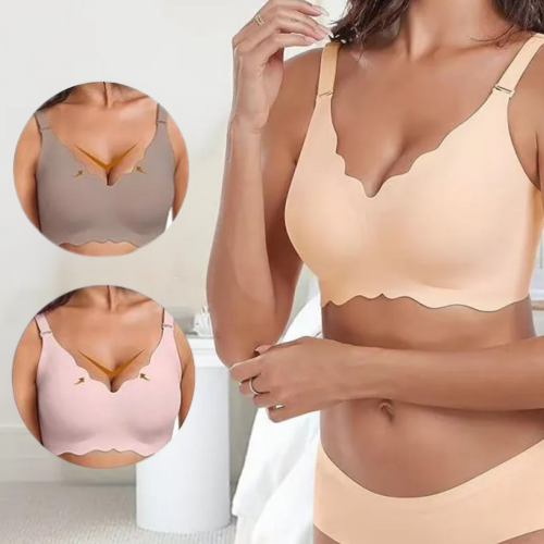 Deep V Plunge Push-up Wirefree Sømløs BH