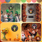 ⏰Interchangeable Welcome Sign with Highland Cow Featuring Seasonal Magnet, Detachable Hats, Accessories