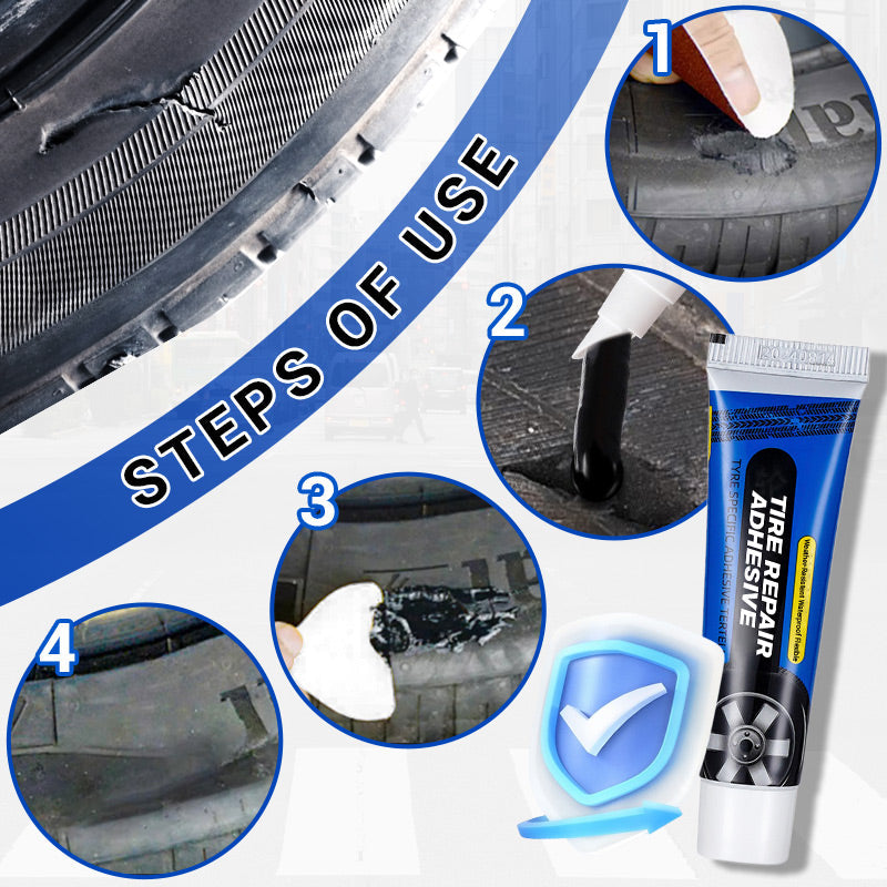 🔥KÖP 1 FÅ 1 GRATIS🔥Väderbeständigt vattentätt flexibelt däckreparationslim
