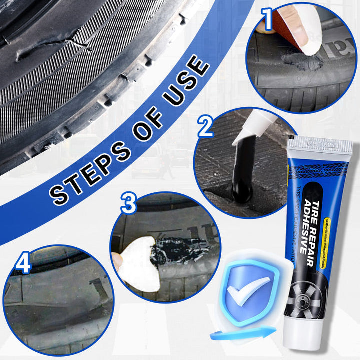 🔥KÖP 1 FÅ 1 GRATIS🔥Väderbeständigt vattentätt flexibelt däckreparationslim