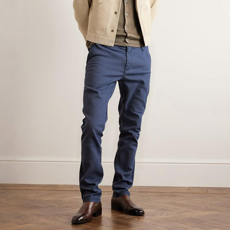 Men’s Slim-Fit Casual Solid Pants – Sleek Solid Tones, Slim Silhouette, Ideal for Easy Pairing 👔