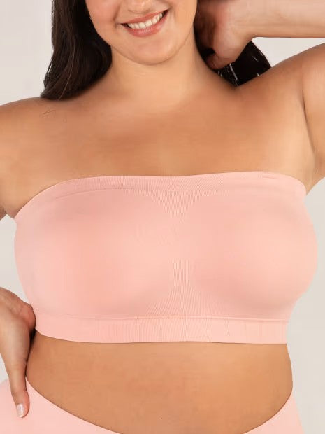 Shapermint Truekind Convertible Strapless Bandeau Bra with Wireless Comfort, Anti-Slip Grip &amp; Removable Straps