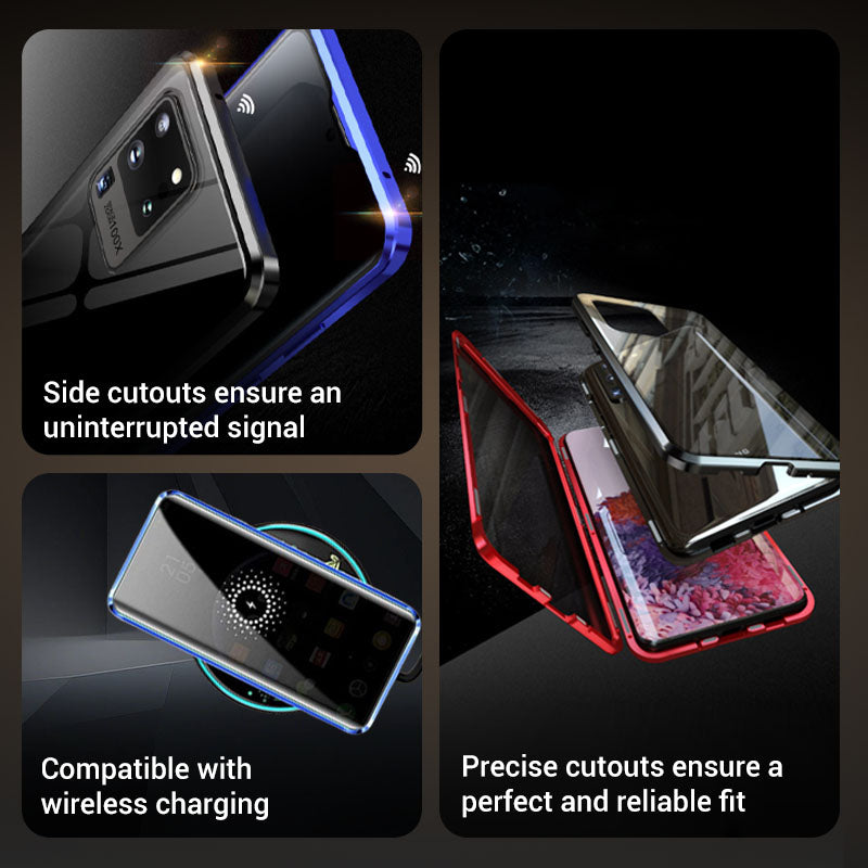 Anti-peeping Magnetic Tempered Glass Double-sided Phone Case For Samsung S25-21 Series