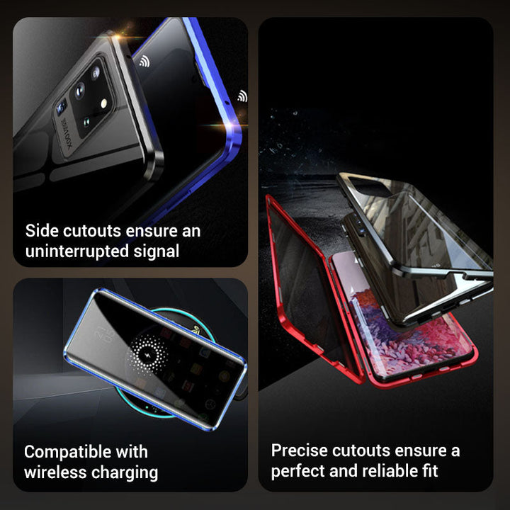 Anti-peeping Magnetic Tempered Glass Double-sided Phone Case For Samsung S25-21 Series