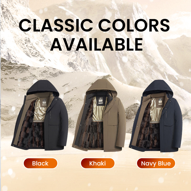 🧥50% OFF HOT SALE! ✨ Men’s Thermal Hooded Parka Coat - Windproof & Water-Resistant Winter Jacket with Multiple Pockets for Extreme Cold ❄️🛡️
