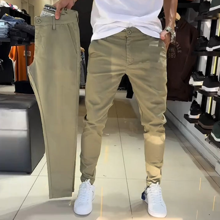 Men’s Slim-Fit Casual Solid Pants – Sleek Solid Tones, Slim Silhouette, Ideal for Easy Pairing 👔