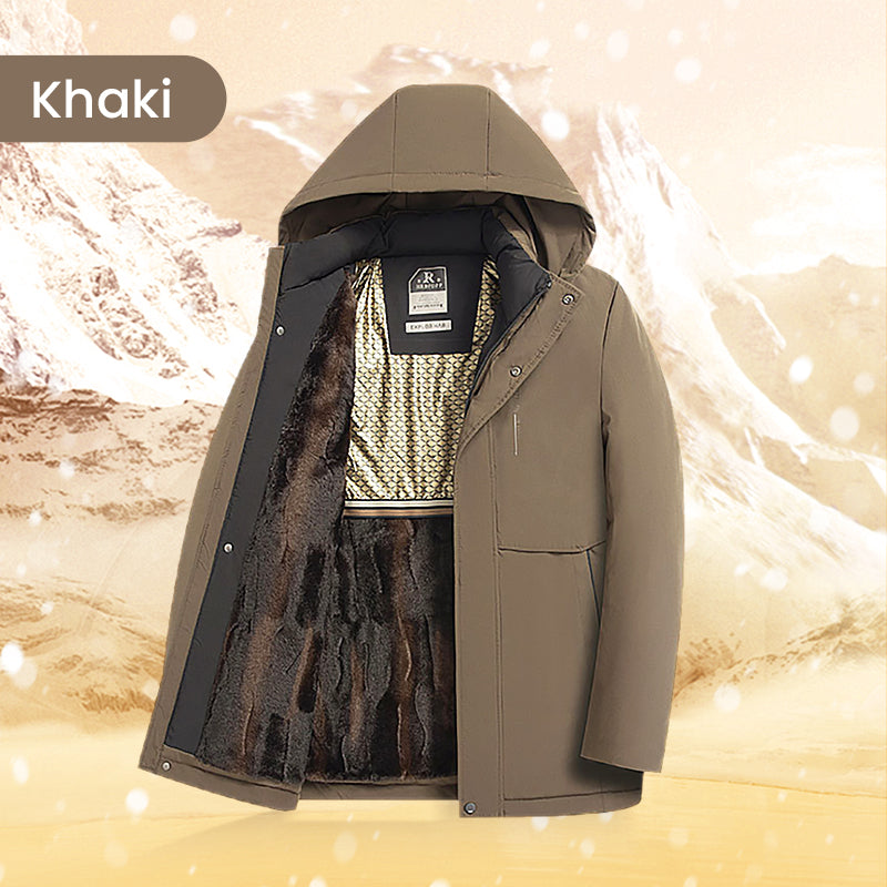 🧥50% OFF HOT SALE! ✨ Men’s Thermal Hooded Parka Coat - Windproof &amp; Water-Resistant Winter Jacket with Multiple Pockets for Extreme Cold ❄️🛡️