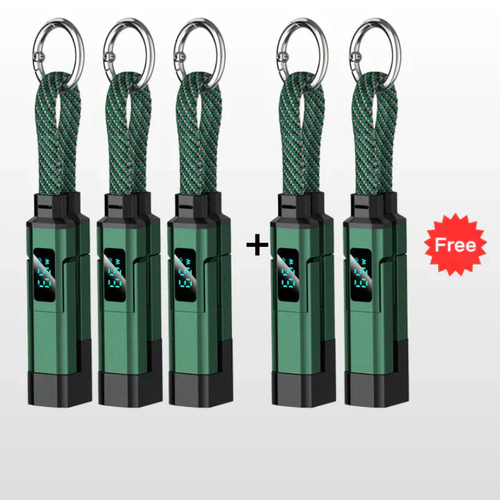 🔥4-in-1 Digital Display Keychain Charging Cable