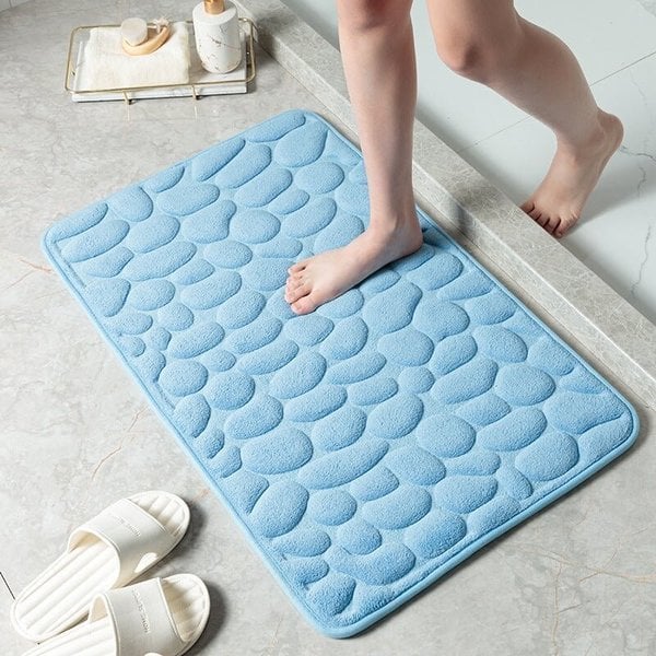 🎁Hot Sale 50% OFF⏳Cobblestone Embossed Bathroom Bath Mat