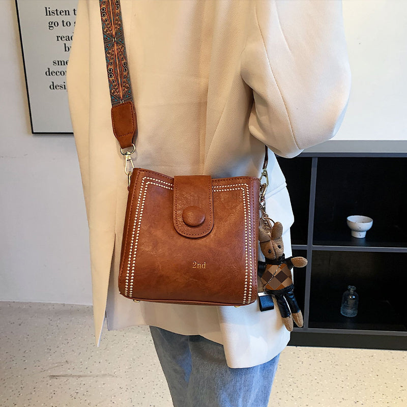 👜Vintage modetas met verstelbare bredere schouderband