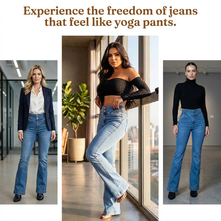 🎁2026 New Arrivals 50% OFF👖Stretch Flare Jeans With A High Waist