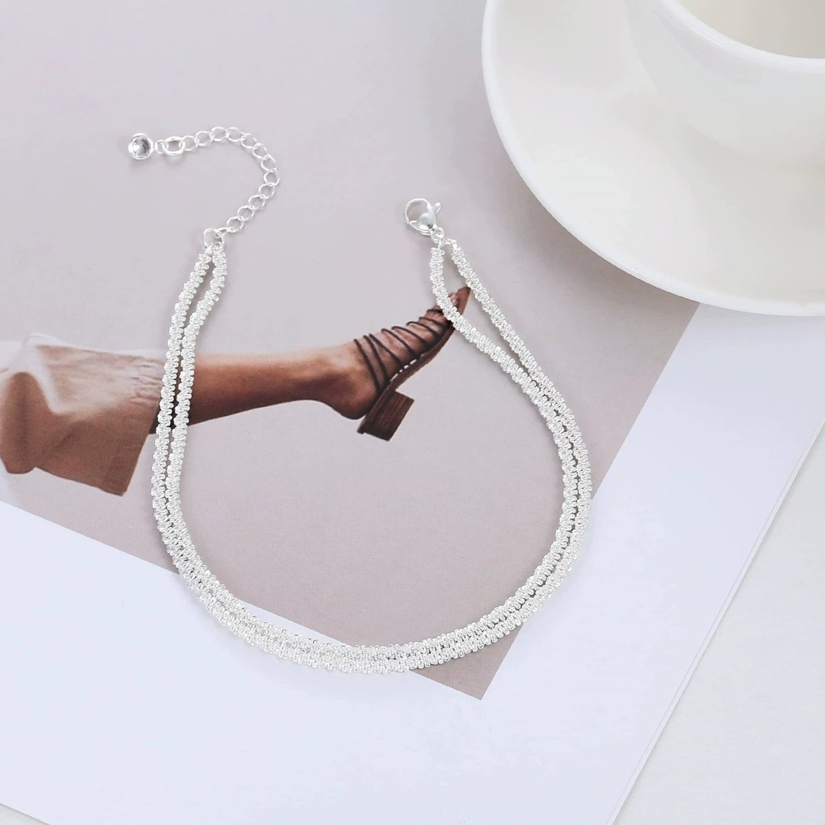 Buy 1 get 1 free🥰Dainty Layered waterproof anklet give yourself the best gift