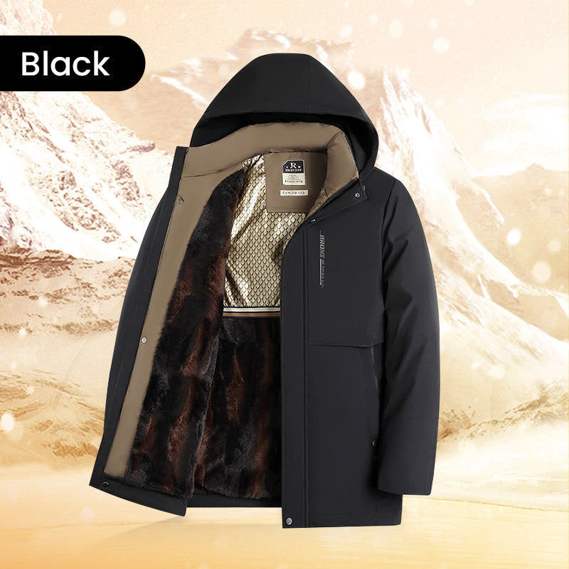 🧥50% OFF HOT SALE! ✨ Men’s Thermal Hooded Parka Coat - Windproof &amp; Water-Resistant Winter Jacket with Multiple Pockets for Extreme Cold ❄️🛡️