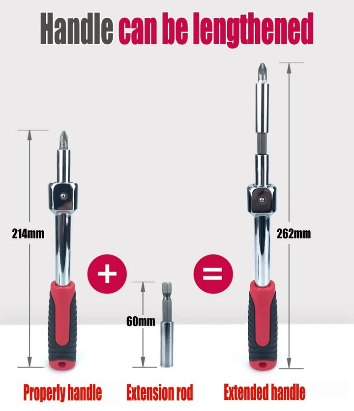 🎁New Hot Sale⏳Removable Movable Head Ratchet Durable Power Saving Repair Tool Set