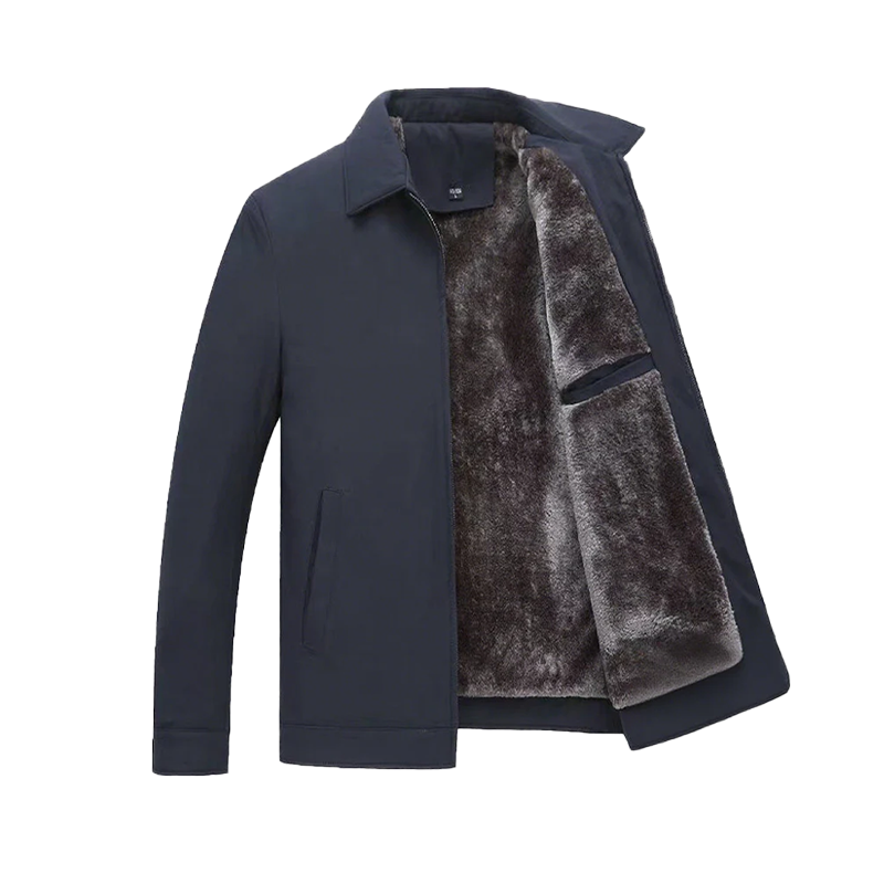 Men's Solid Color Zip Up Warm Jacket -💪Anti-wrinkle, windproof, rainproof and snowproof!