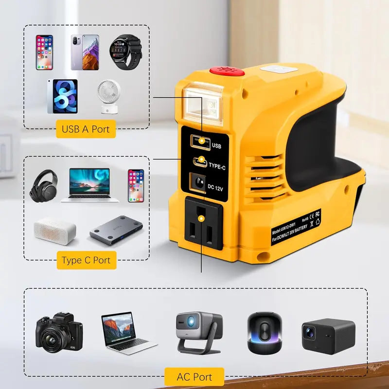 🔥Compact DC to AC Inverter - Suitable for cars, motorhomes, outdoor ( Free Shipping )