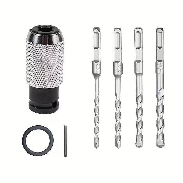 ⏰Sista dagens erbjudande 50 % rabatt🛠️❤️‍🔥Borrhammaradapter med slagborrbitssats🔥🔥