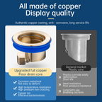 Noyau de drain de sol universel en laiton pour descente de gouttière, désodorisant anti-odeurs