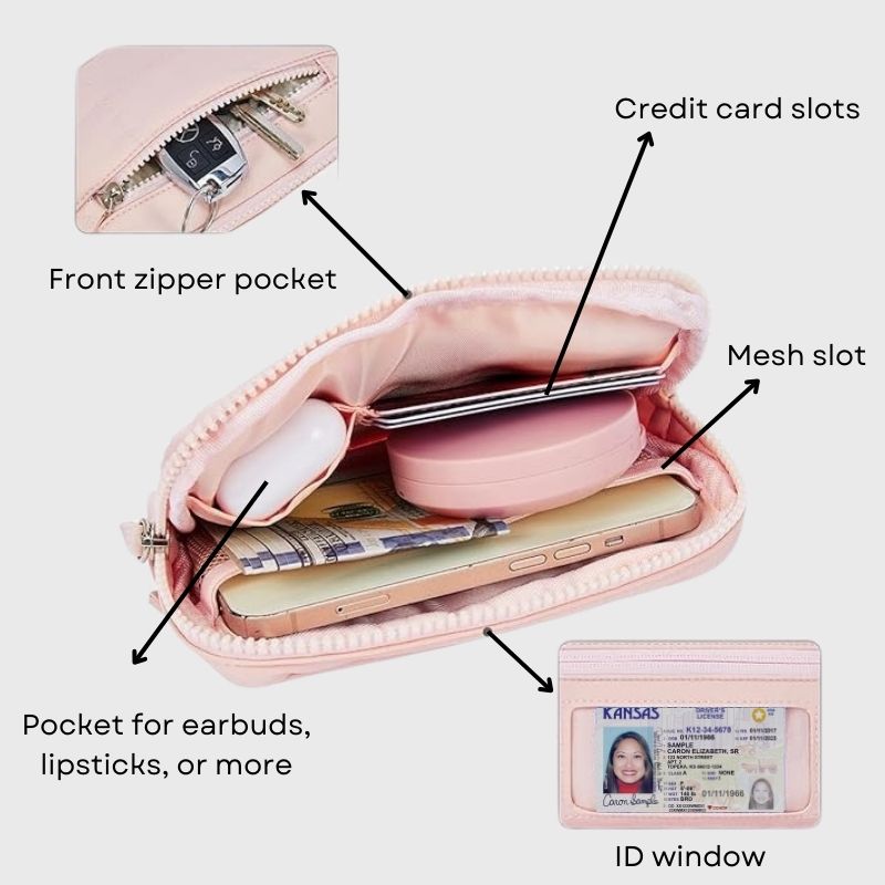 🔥Last Day 50% OFF | Puffer Wristlet Wallet Fits Phone💜