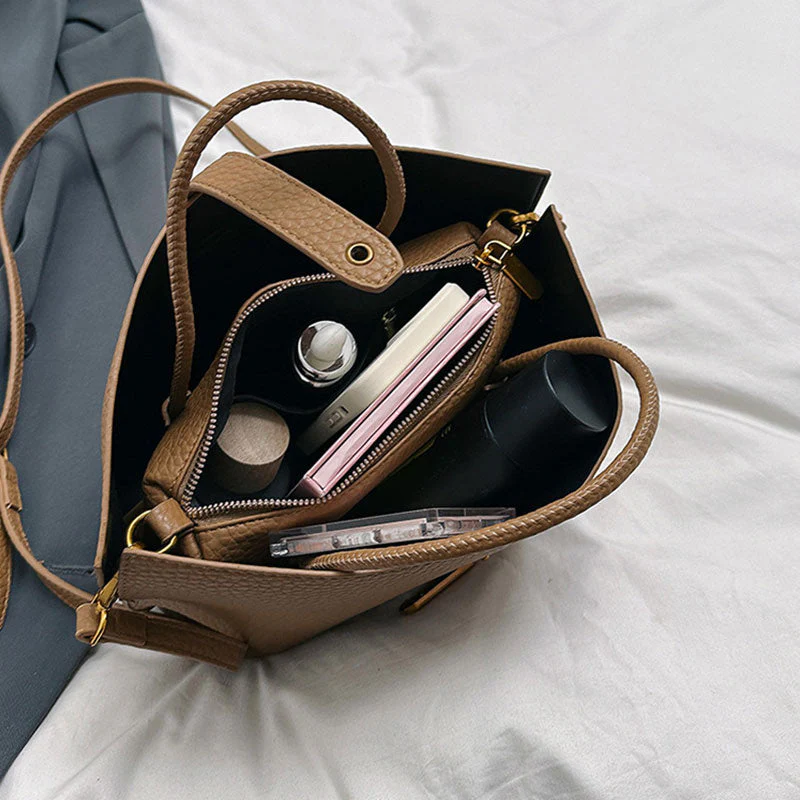 Women's Elegant Solid Color Handbag Crossbody Bag