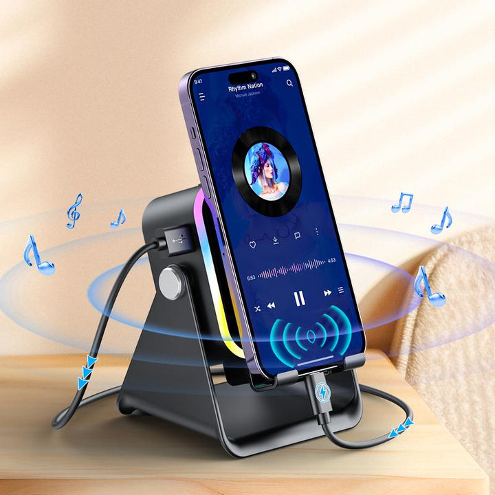 💎 50% OFF 5-IN-1 WIRELESS SPEAKER STAND! 💎 Induction Audio, Phone Holder &amp; Ambient Light