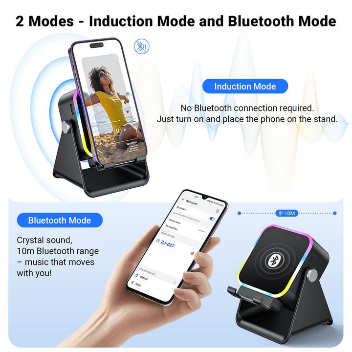 💎 50% OFF 5-IN-1 WIRELESS SPEAKER STAND! 💎 Induction Audio, Phone Holder &amp; Ambient Light