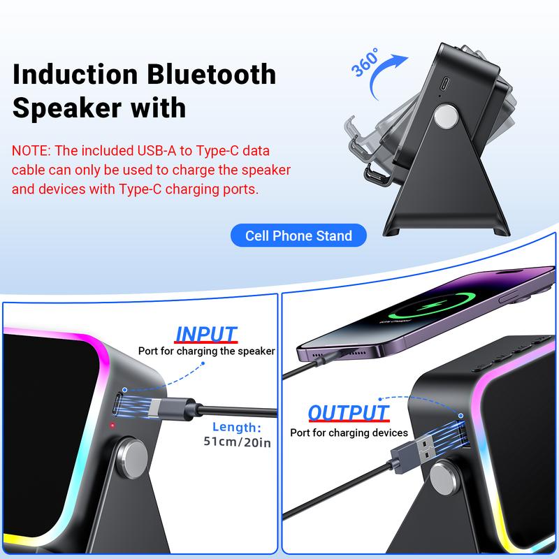💎 50% OFF 5-IN-1 WIRELESS SPEAKER STAND! 💎 Induction Audio, Phone Holder &amp; Ambient Light