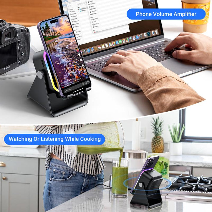 💎 50% OFF 5-IN-1 WIRELESS SPEAKER STAND! 💎 Induction Audio, Phone Holder &amp; Ambient Light