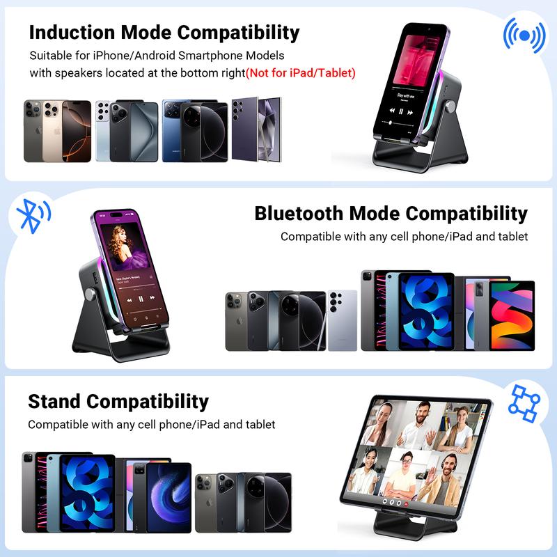 💎 50% OFF 5-IN-1 WIRELESS SPEAKER STAND! 💎 Induction Audio, Phone Holder &amp; Ambient Light