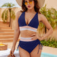 🎉Summer Fashion Essentials👙High Waisted Tummy Control Color Block Bikini Sets