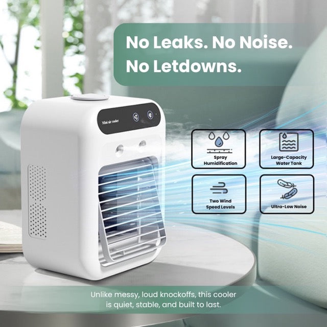 🎉¡Nuevos productos de 2025 en oferta!✨Mini aire acondicionado portátil con humidificador y enfriador, ultra silencioso. &amp;  Ahorro de energía