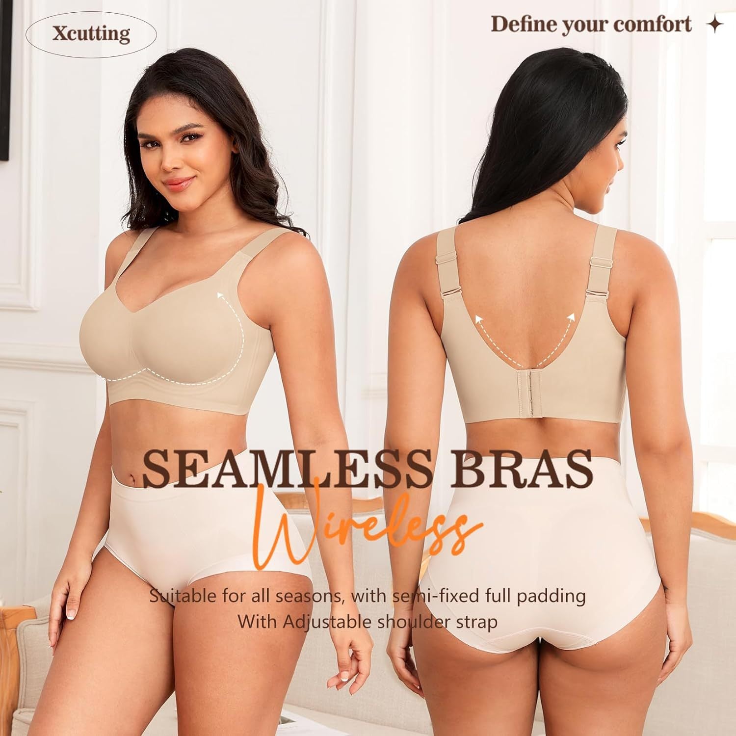 💜 LAST DAY PROMOTION - 50% OFF💜Women's Seamless Full Coverage Wireless Bra