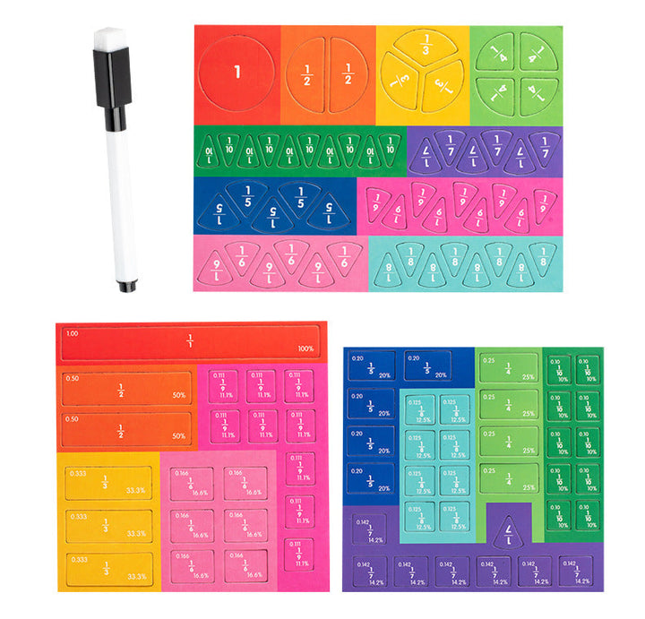 🔥Offerta imperdibile - Sconto del 50%🏅Libro magnetico Montessori con puzzle delle frazioni