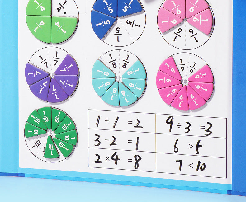 🔥Schneller Verkauf – 50 % RABATT🏅Montessori-Magnetbuch mit Bruchrechnen-Puzzle 
