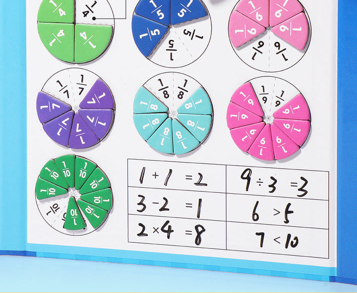 🔥Offerta imperdibile - Sconto del 50%🏅Libro magnetico Montessori con puzzle delle frazioni